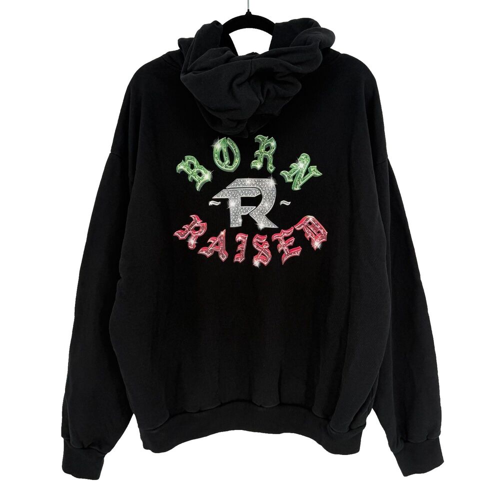 BORN X RAISED x FUERZA REGIDA Rocker Hoodie Black XL Men’s Rare Streetwear